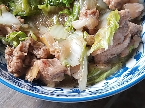 豚肉と「白菜」のナンプラー炒め